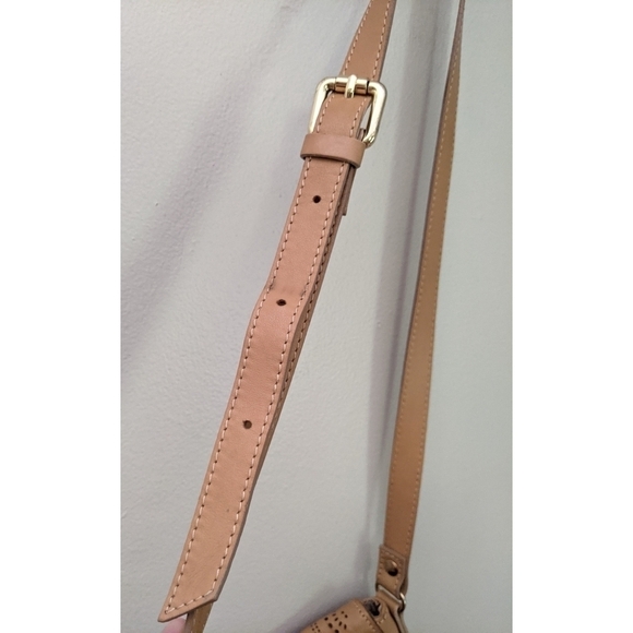 Nardelli Italian Leather Tan Perforated Satchel - Picture 14 of 15